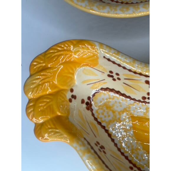 VTG Set of TWO TEMP-TATIONS by TARA Old World Yellow Chicken Serving Dishes - Picture 11 of 11